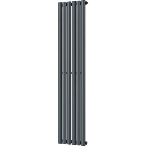 Omeara - Anthracite Vertical Radiator H1600mm x W348mm Single Panel