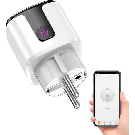 Alexa Smart Plug, Smart Life WLAN-Steckdose (20 A) mit Stromsteuerung, Zeitschaltuhr, Kindersicherung, kompatibel mit Google Home und Alexa, HomeKit, Weiß