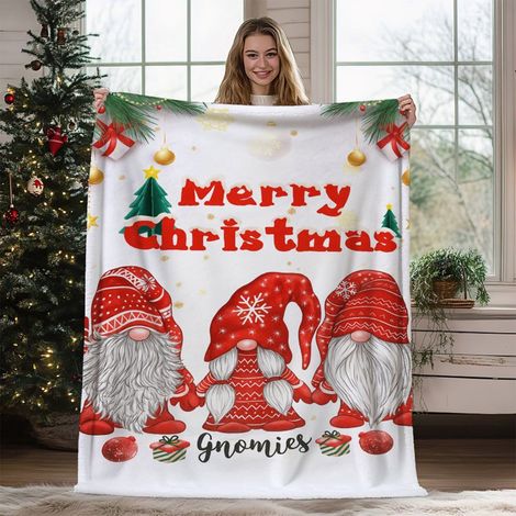 Plaid De Noël - Flanelle En Polyester - 70 x 100 cm - Pour Canapé Lit Ou Décoration Intérieure - 1 Pièce (1/5)