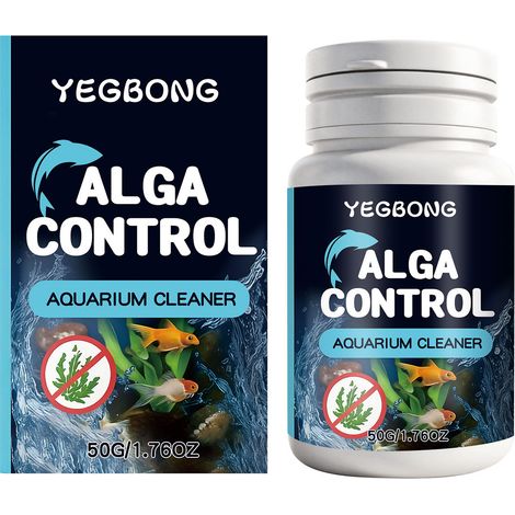 Nettoyant pour aquarium - élimine les taches et les algues, laissant l'eau claire et transparente - 50 g (1/5)