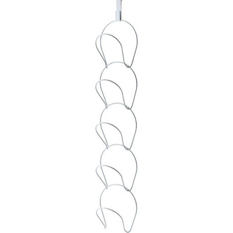 Appendiabiti multifunzionale a più livelli, senza bisogno di forare, di colore bianco, ideale per risparmiare spazio.