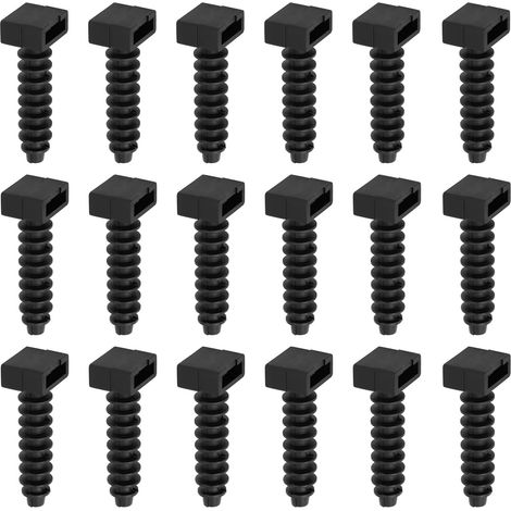 Lot de 100 Supports de Vis de Maçonnerie pour Serre câbles Tampons de Fixation en Nylon à Encliqueter dans le Mur Compatibles avec des Serre câbles jusqu'à 9 mm Parfait pour le Bricolage (1/5)