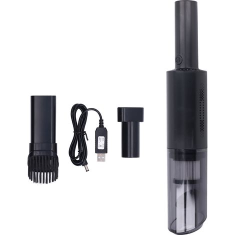 Hochleistungs-Handstaubsauger (120 W, 9000 Pa), tragbar, USB-aufladbar, für Auto, Haushalt, Büro, Schwarz (1/5)