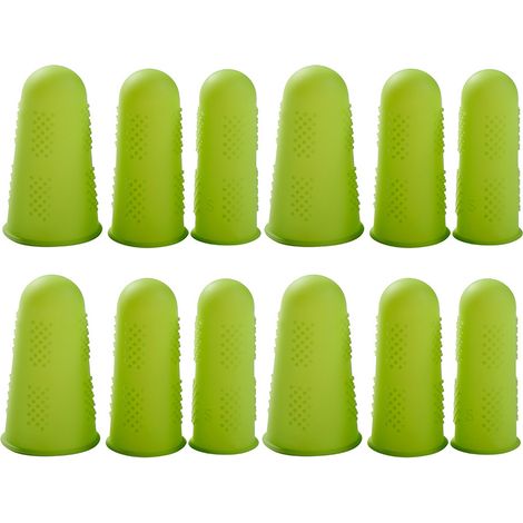Lot de 12 protège-doigts en silicone pour pistolet à colle chaude, cire, résine, miel, adhésifs, scrapbooking et couture, disponibles en 3 tailles. (1/5)
