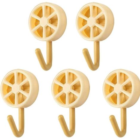 5 étagères jaunes porte-clés organisateur crochets outils crochets muraux articles ménagers ustensiles de cuisine décorations (1/2)