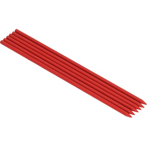 Lot de 6 crayons menuisier rechargeables 2.8mm HB pour marquage bois, cire rouge incluse (1/5)