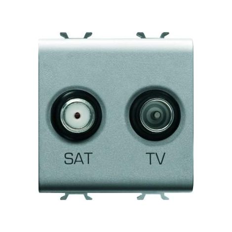 PRISE TV+SAT 2M TITANE GEWISS GW14383