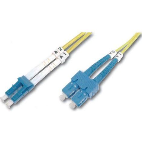 DIGITUS LWL Patchkabel LC - SC 1.00m Singlemode Duplex OS2 (DK-2932-01) (1/3)