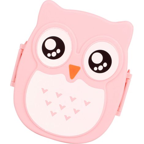 Boîte repas hibou en plastique portable, sûre pour micro-ondes et conservation alimentaire