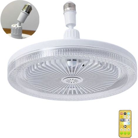 Ventilateur Plafond avec lumiere,30W cristal Ventilateur Silencieux Plafond,avec télécommandé,Ventilateur lampe E27 à tête orientabl (1/5)