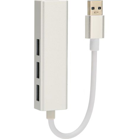 Adaptateur USB 3.0 vers Ethernet avec port RJ45 5 Gbps, 3 ports USB 3.0, prise en charge 10 M/100 M/1000 Mbps pour ordinateur portable (1/5)