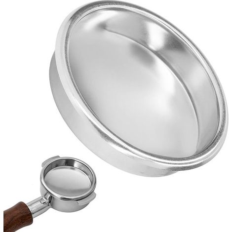 Filtro ciego de 58 mm, disco de limpieza para espresso, inserto de retrolavado de acero inoxidable, disco de limpieza para cafetera (plateado) (1/5)