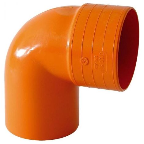 CURVA CHIUSA 87° PVC ROSSO Diam. 80 mm PER TUBI IDRAULICI