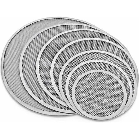 Plaque de cuisson pour pizza en aluminium anti-adhésif – Conception perforée pour cuisson uniforme – 25,4 cm de diamètre (1/4)