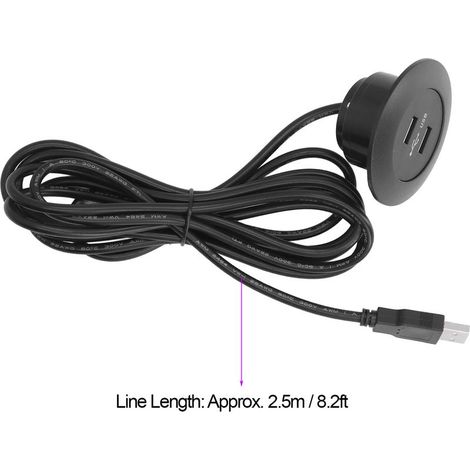 Akozon Chargement USB pour canapé, Installation de Montage, Prise USB à Deux Ports pour Un Usage Domestique, Noir (Black) (1/5)