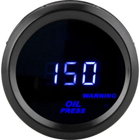 - Oil Pressure Gauge, 2in 0-150PSI 12V Automotive Digital Blue LED High-Precision Oil Pressure Gauge with Sensor (1/4)