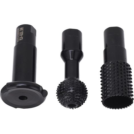 Lot de 3 accessoires pour meuleuse d'angle : fraise sphérique rotative M10, outils de meulage, de rainurage et de polissage pour bois, plastique et panneaux de fibres. (1/5)