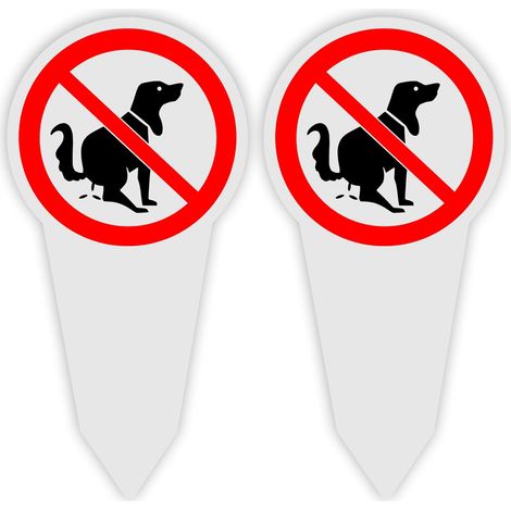 2 Pièces Panneau D'Avertissement pour Chien 30 X 15 cm, Panneau de Toilettes pour Chien, Déjection Canine Interdite PVC, pour les Entrées de Maison, les Parcs et les Pelouses (1/5)