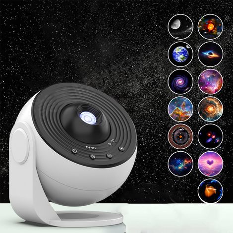 Home Planétarium Projecteur Star Plafond Projecteur avec 13pcs Film Disques, Nébuleuse Lune Planètes Galaxy Lampe de projection Lumière à thème (1/5)