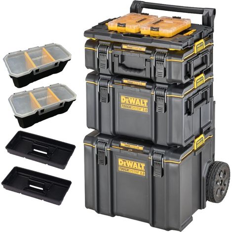 Dewalt Toughsystem 2 Rolling Tool Storage Box Trolley + 2x Tstak Tough Case + (1/5)