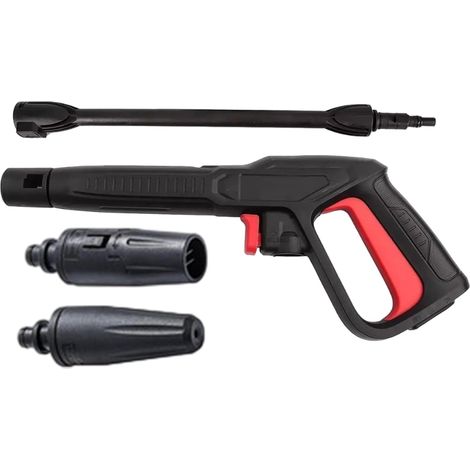 Kit pistolet et tuyau pour nettoyeur haute pression Pistolet nettoyeur haute pression avec rallonge et double buse pour le nettoyage de voiture, maison et jardin (1/5)