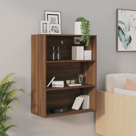 vidaXL Armario colgante de pared marrón roble 69,5x32,5x90 cm (1/5)