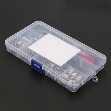 116 pcs manchons filetés en fil acier inoxydable pour réparation taraudage, coffret outils (1/5)