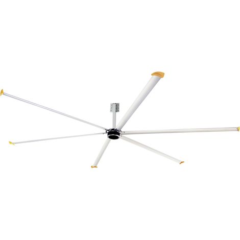 Mw Tools – Ventilateur de plafond industriel 7320 mm PV7300I – Moteur DC silencieux – Vitesse variable – Couverture 360° pour grands espaces