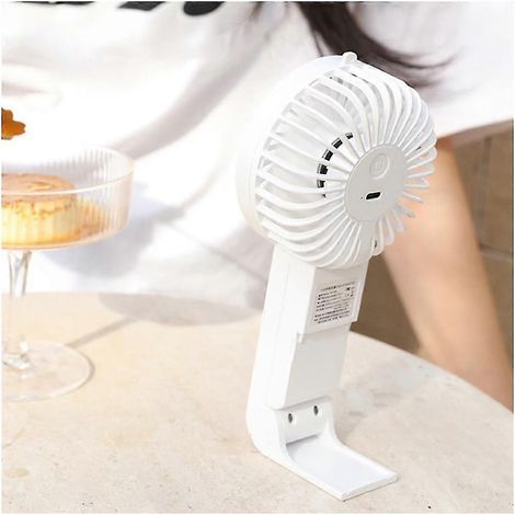 Mini ventilateur USB rechargeable 1200 mAh, portable et silencieux, idéal pour les voyages et le shopping. (1/5)