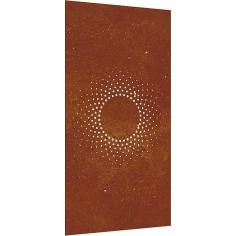 Garden Wall Decoration 105x55 cm Corten Steel Sun Design vidaXL