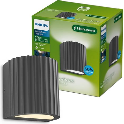 Aplique de exterior led zyre antracita 4,3 w, 800 lm