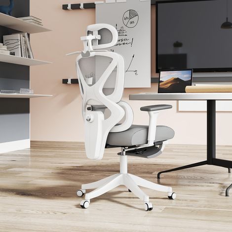 Fauteuil de bureau fauteuil de bureau, hauteur réglable, dossier inclinable, appui-tête rotatif, 71x70x129cm, noir (1/5)