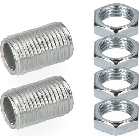 Pack 2 tiges filetées + 4 écrous 15mm métrique 10 (1/3)