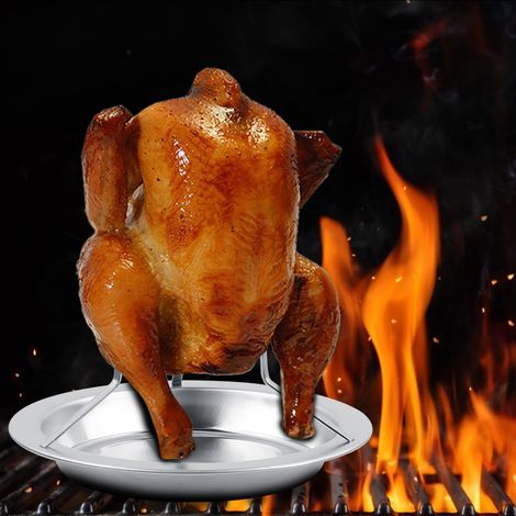 Support vertical en acier inoxydable pour rôtir un poulet, grille de rôtissage, outils de barbecue (1/5)