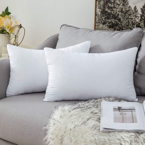 Coussin 30x50 cm Lot de 2, Coussins de Garnissage Décoratifs pour Canapés, Blanc sans Housse, Intérieur et Rembourrage (1/5)
