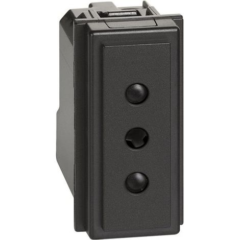 Bticino Presa 2P+T 10A 250Vac colore Nero - KG4113