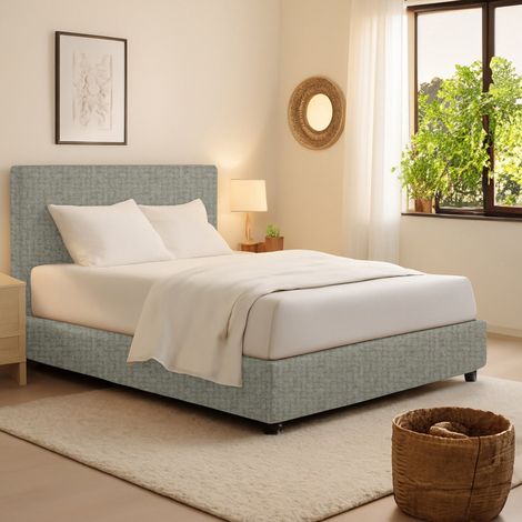 Cama Individual Bracknell, Desenfundable, Hecho en Italia, Gris (1/5)