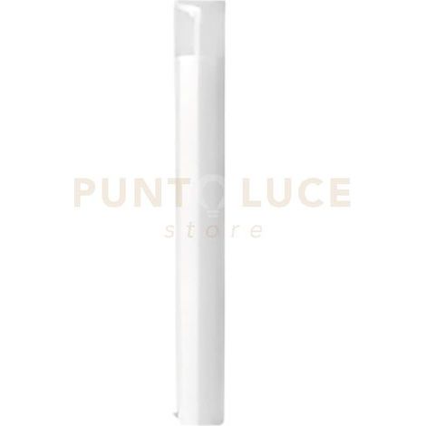 GES712- PALETTO BIANCO 1 LUCE ATTACCO E27 IP44 ALLUMINIO 80CM TONDO