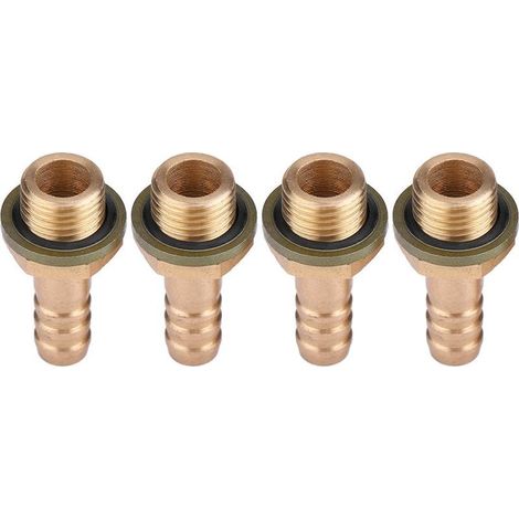 GARRYFIZH 4 adaptateurs à vis creuse M8 pour système de refroidissement d'huile de moto, M121,25 mm (1/5)