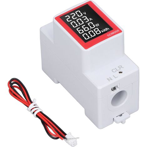 Digitales AC-Anzeigegerät (Schienenmontage) – Leistungsvoltmeter mit Energierücksetzungs- und Löschfunktion, AC 50–300 V (1/5)