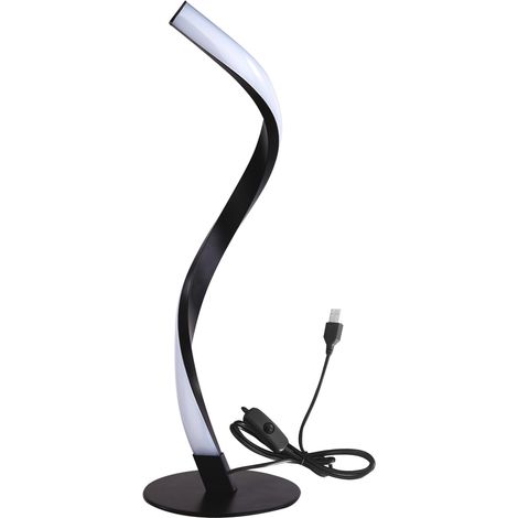 Moderne Tischleuchte im Spiraldesign, LED-Nachttischlampe, dekoratives Nachtlicht, Metall-Betttischlampe, Schreibtischlampe für Schlafzimmer, Wohnzimmer, Büro (1/5)