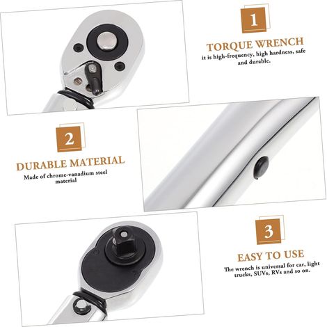 Chiave dinamometrica per auto, utensile per cambio gomme, cromo vanadio, design ergonomico e antiscivolo per la riparazione di veicoli, SUV, camion e camper (1/4)