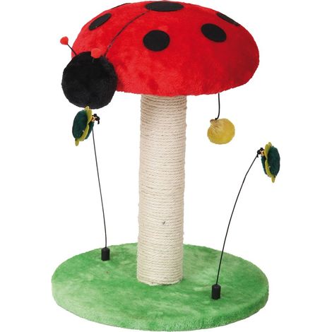 Set 4 pezzi Tiragraffi soggetti assortiti 35x35x47cm a forma di  ape, farfalla, coccinella e ragno