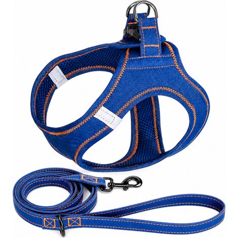 Harnais réfléchissant pour chien en jean XS 19,5 x 14 cm (1/5)