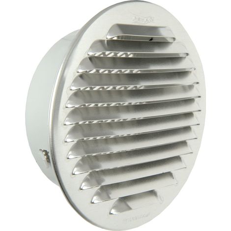 La Ventilazione GTAP125R Griglia Tonda da Incasso, con imbocco in plastica Diametro 115 mm, Alluminio, ø 150 mm (1/5)