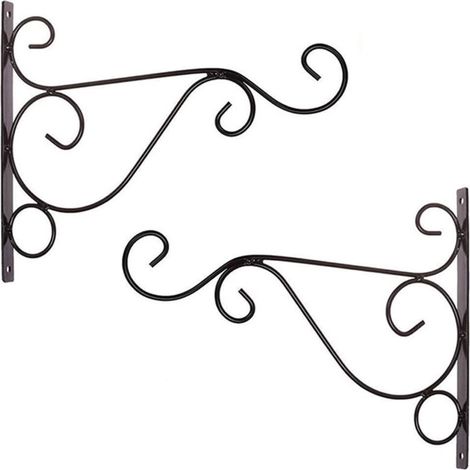SABIR Pcs Suspension Crochet en Fer Forgé Support Plante Mural avec Vis Accroche Plante Mural Suspension Crochet Plante 3121cm Rétro pour Jardin Balcon Lanterne Plants Déco (sans panier suspendu)- Noi (1/5)