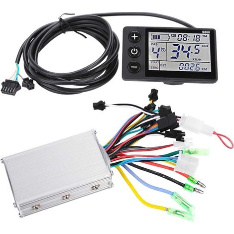 Controlador de motor sin escobillas con pantalla LCD resistente al agua - Kit de controlador sin escobillas para bicicleta eléctrica - 24V-48V - 24V/36V 350W (1/5)