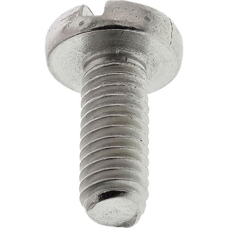 Vis à métaux RS PRO M4 à tête Cylindrique fendue en Acier Inoxydable, 10mm ( Prix pour Sachet de 100 )