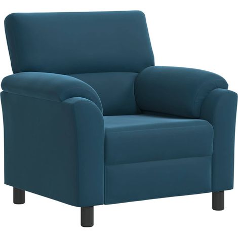 Canapé Bleu 94 x 85 x 93 cm Velours vidaXL (1/5)