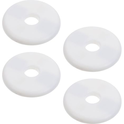 4 Pièces Rosace Fendue en Plastique Blanc (1/5)